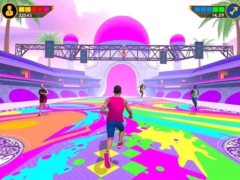 Vivid Holi Sprint Gameplay Screenshot
